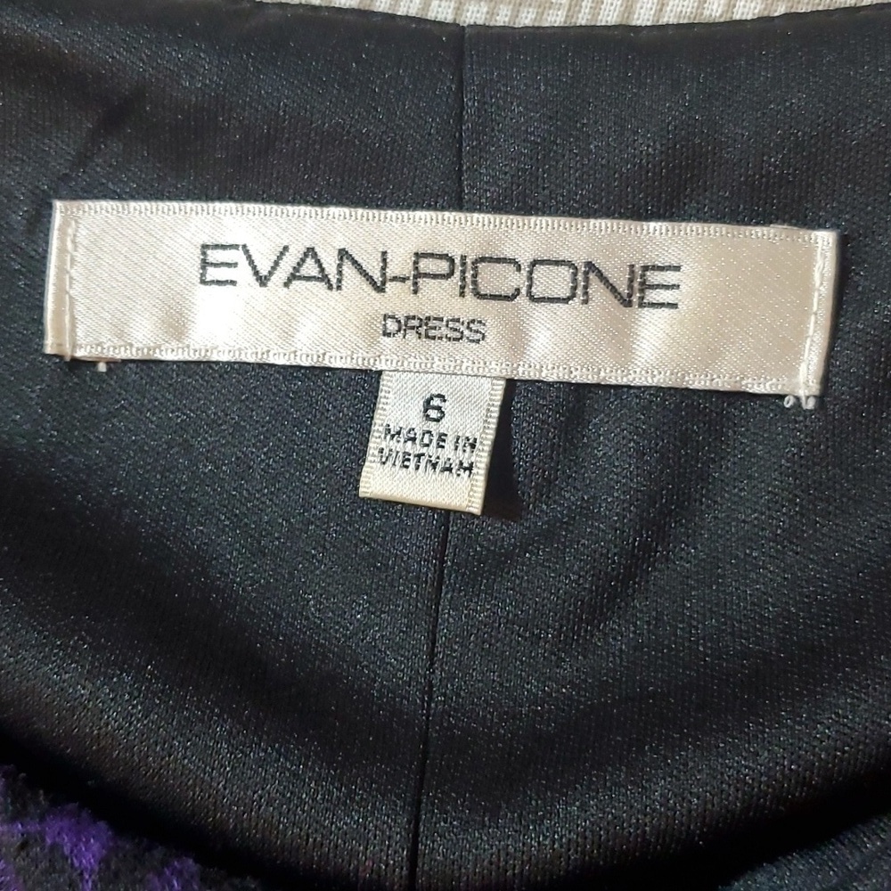 Evan Picone Purple Sleeveless Midi Sheath Dress Size 6 Career Work Business - Picture 8 of 11